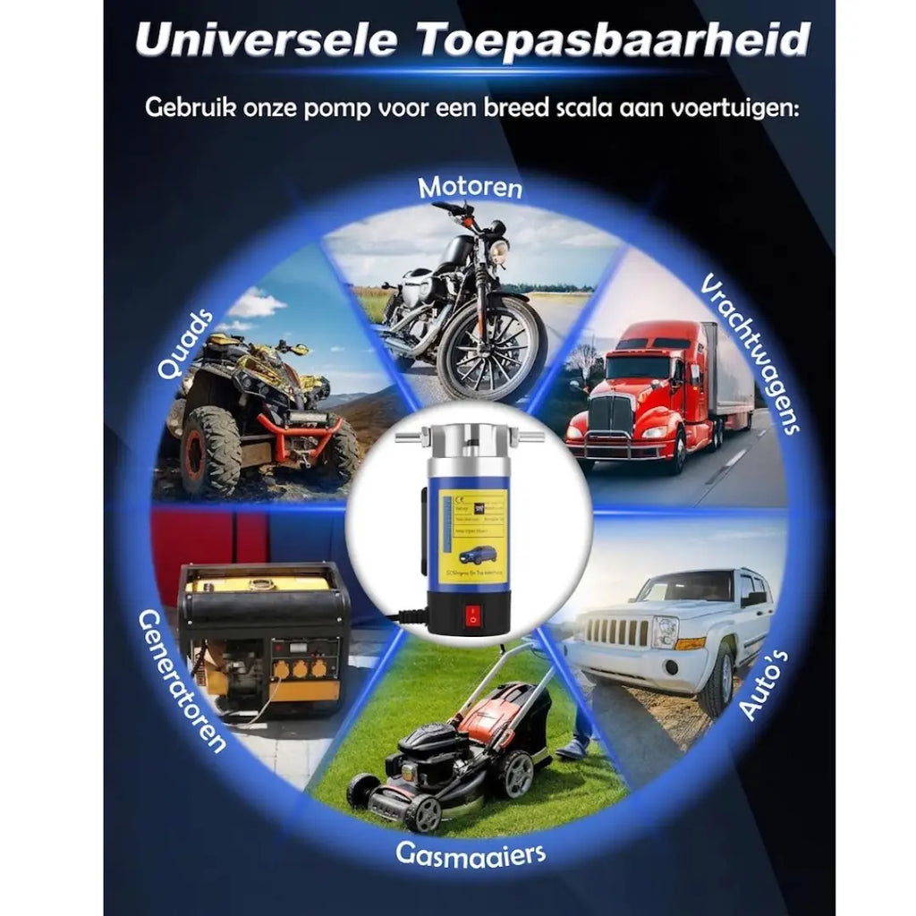 Selyven 12V Elektrische Olie-extractorpomp – Snel & Schoon Zonder Knoeien Olie Verversen (100W)