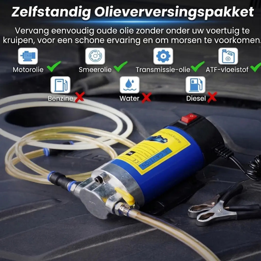 Selyven 12V Elektrische Olie-extractorpomp – Snel & Schoon Zonder Knoeien Olie Verversen (100W)