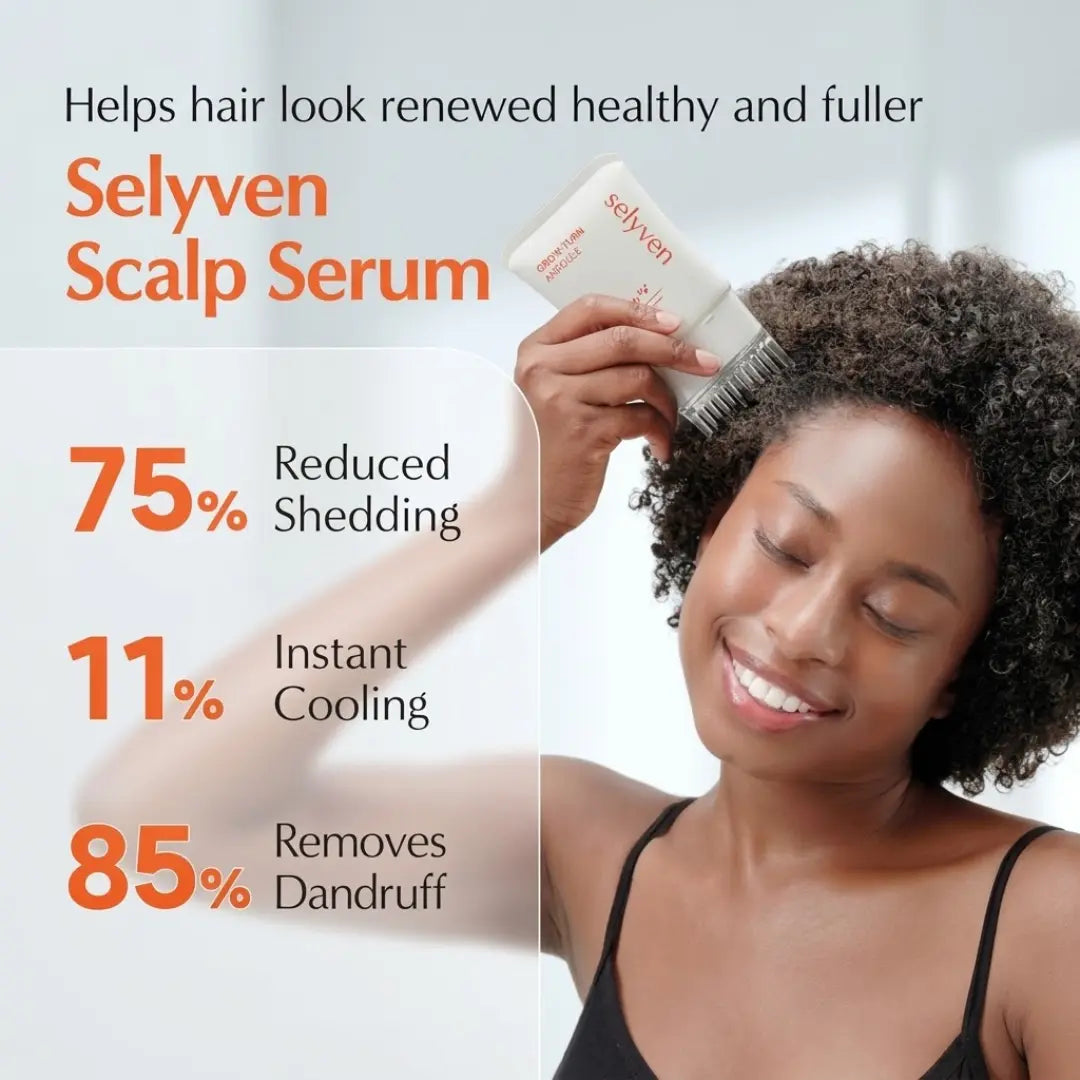 Selyven Exosome Hair Regrowth Serum with Scalp Massage Brush