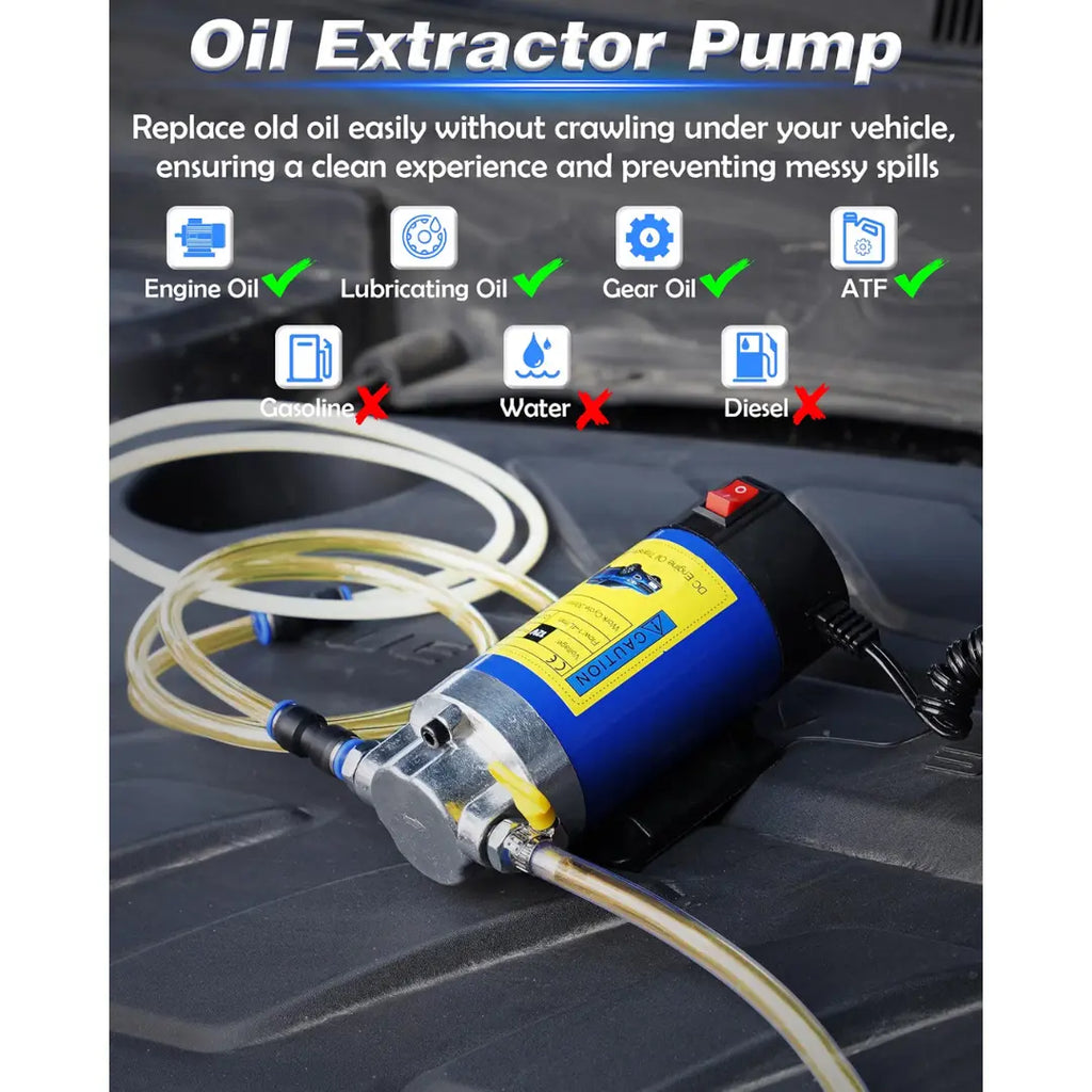 Selyven 12V Electric Oil Extractor Pump – Fast, Mess-Free DIY Oil Change (100W)
