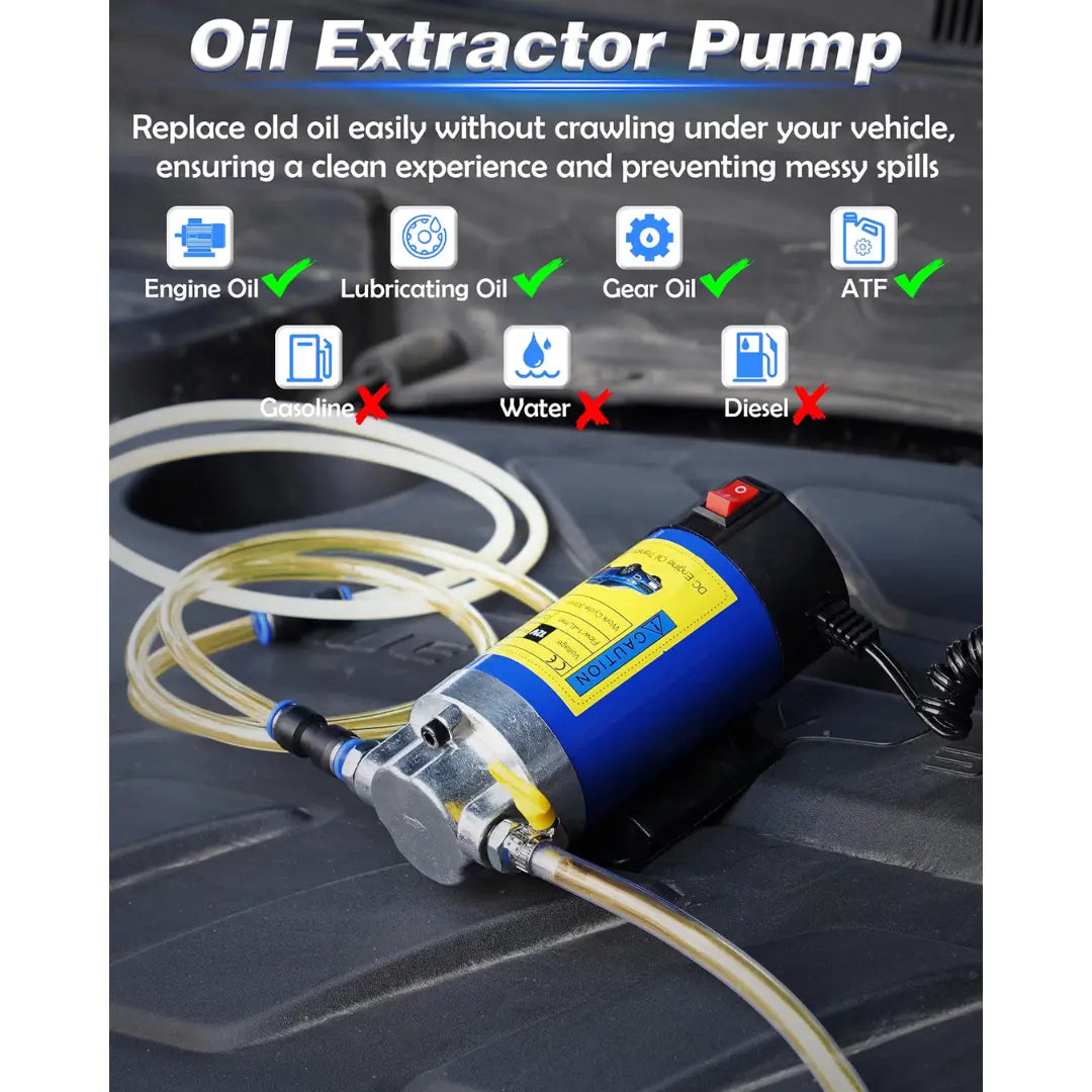 Selyven 12V Electric Oil Extractor Pump – Fast, Mess-Free DIY Oil Change (100W)
