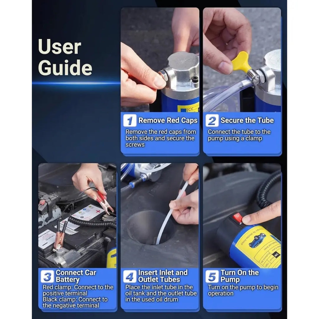 Selyven 12V Electric Oil Extractor Pump – Fast, Mess-Free DIY Oil Change (100W)