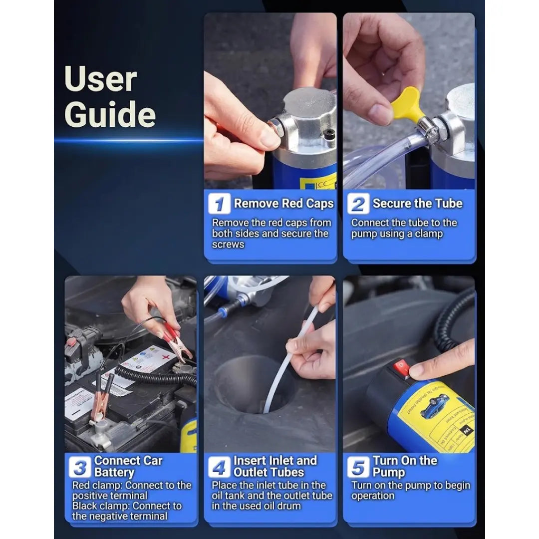 Selyven 12V Electric Oil Extractor Pump – Fast, Mess-Free DIY Oil Change (100W)